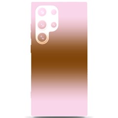 Pink Lace To Chocolate Brown Bilinear Gradient Samsung Galaxy S24 Ultra 6 9 Inch Black Tpu Uv Case by GradientsOmbre