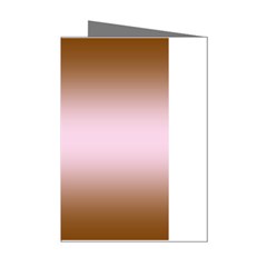 Chocolate Brown To Pink Lace Bilinear Gradient Mini Greeting Cards (pkg Of 8) by GradientsOmbre