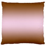 Chocolate Brown To Pink Lace Bilinear Gradient Large Premium Plush Fleece Cushion Case (Two Sides) Front