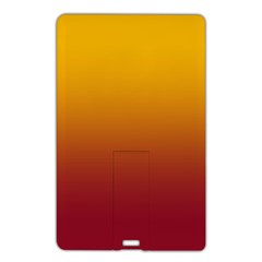 Amber Orange To Burgundy Red Linear Gradient Name Card Style Usb Flash Drive by GradientsOmbre