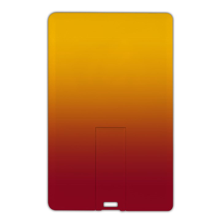 Amber Orange To Burgundy Red Linear Gradient Name Card Style USB Flash Drive