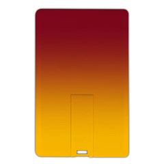 Burgundy Red To Amber Orange Linear Gradient Name Card Style Usb Flash Drive by GradientsOmbre