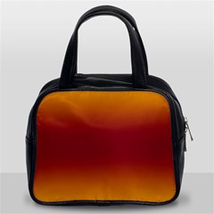 Amber Orange To Burgundy Red Bilinear Gradient Classic Handbag (two Sides) by GradientsOmbre