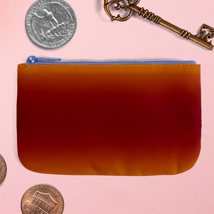 Amber Orange To Burgundy Red Bilinear Gradient Large Coin Purse