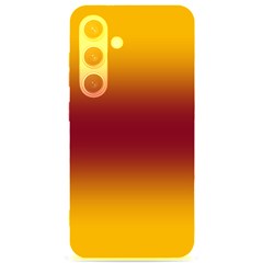 Amber Orange To Burgundy Red Bilinear Gradient Samsung Galaxy S24 6 2 Inch Black Tpu Uv Case by GradientsOmbre