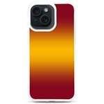 Burgundy Red To Amber Orange Bilinear Gradient iPhone 15 Plus TPU UV Print Case Front