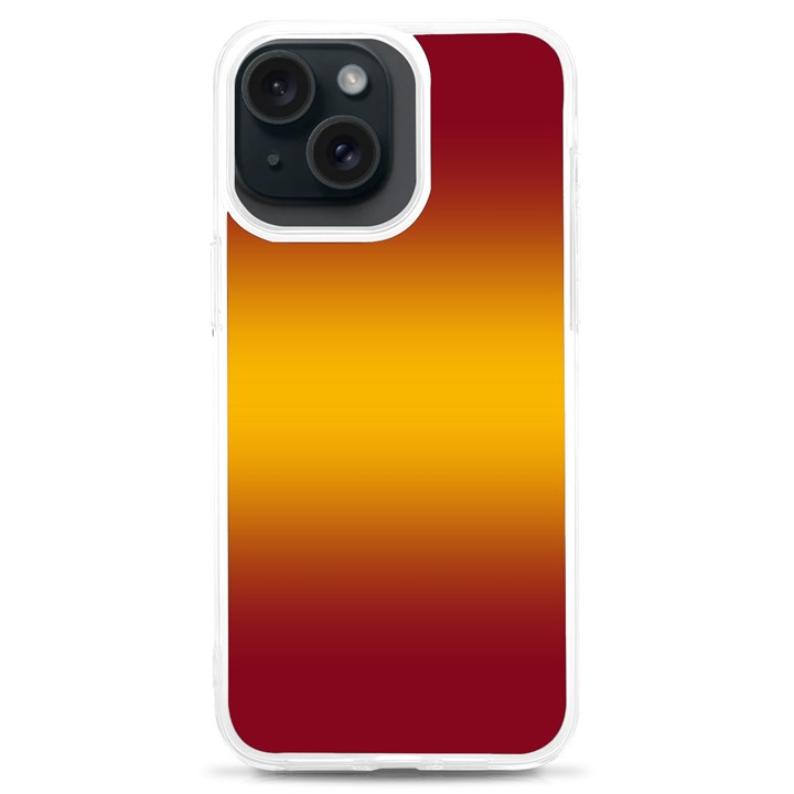 Burgundy Red To Amber Orange Bilinear Gradient iPhone 15 Plus TPU UV Print Case