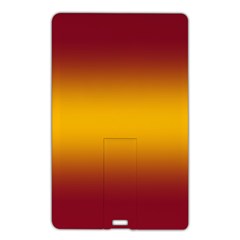 Burgundy Red To Amber Orange Bilinear Gradient Name Card Style Usb Flash Drive by GradientsOmbre