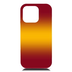 Burgundy Red To Amber Orange Bilinear Gradient Iphone 16 Pro Max Black Uv Print Pc Hardshell Case by GradientsOmbre