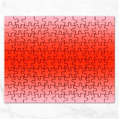 Pink Lace To Scarlet Red Bilinear Gradient Rectangular Jigsaw Puzzl by GradientsOmbre