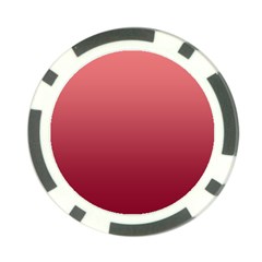 Coral Pink To Burgundy Red Linear Gradient Poker Chip Card Guard (10 Pack) by GradientsOmbre