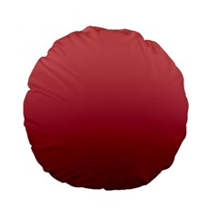 Coral Pink To Burgundy Red Linear Gradient Standard 15  Premium Flano Round Cushions by GradientsOmbre