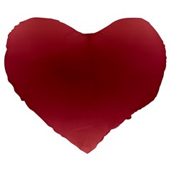 Coral Pink To Burgundy Red Bilinear Gradient Large 19  Premium Heart Shape Cushions by GradientsOmbre