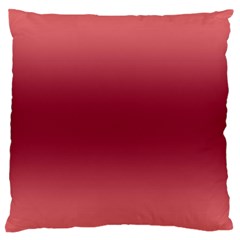 Coral Pink To Burgundy Red Bilinear Gradient Large Premium Plush Fleece Cushion Case (two Sides) by GradientsOmbre