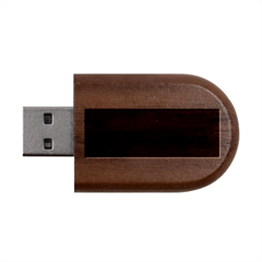 Coral Pink To Burgundy Red Bilinear Gradient Wood Oval Usb Flash Drive by GradientsOmbre