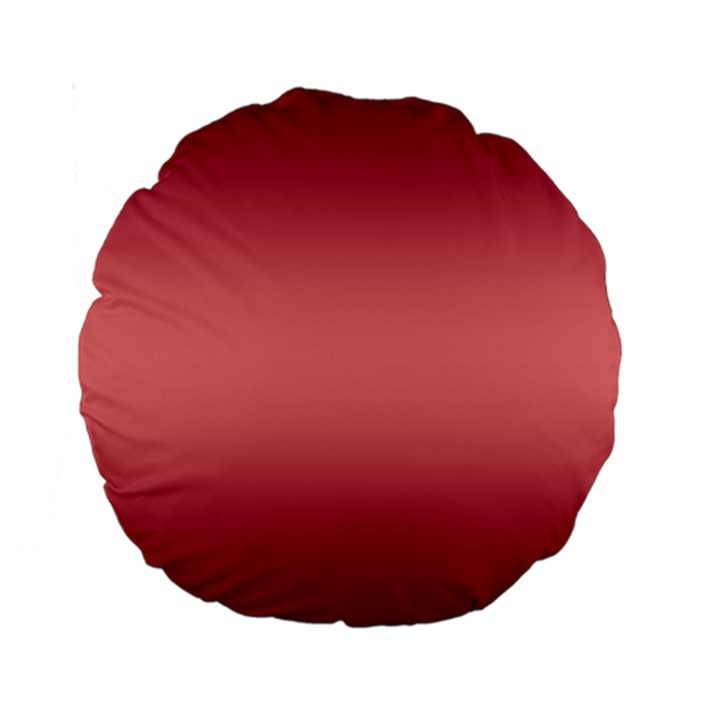 Burgundy Red To Coral Pink Bilinear Gradient Standard 15  Premium Round Cushions