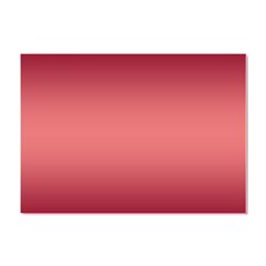 Burgundy Red To Coral Pink Bilinear Gradient Crystal Sticker (a4) by GradientsOmbre