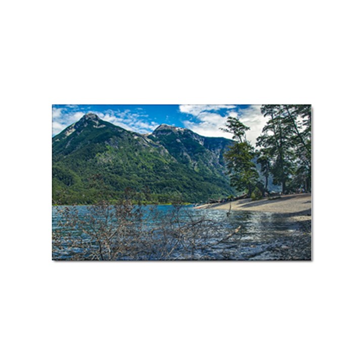 Beach At Los Alerces National Park, Chubut Province, Argentina Sticker (Rectangular)