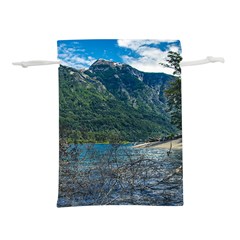 Beach At Los Alerces National Park, Chubut Province, Argentina Lightweight Drawstring Pouch (l) by dflcprintsclothing