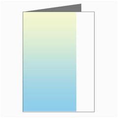 Cream Yellow To Baby Blue Linear Gradient Greeting Card by GradientsOmbre