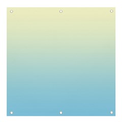 Cream Yellow To Baby Blue Linear Gradient Banner And Sign 4  X 4  by GradientsOmbre