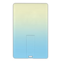 Cream Yellow To Baby Blue Linear Gradient Name Card Style Usb Flash Drive by GradientsOmbre