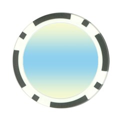 Cream Yellow To Baby Blue Bilinear Gradient Poker Chip Card Guard (10 Pack) by GradientsOmbre