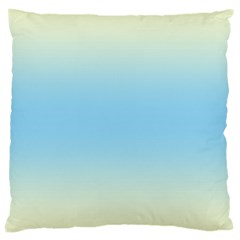 Cream Yellow To Baby Blue Bilinear Gradient Large Cushion Case (two Sides) by GradientsOmbre