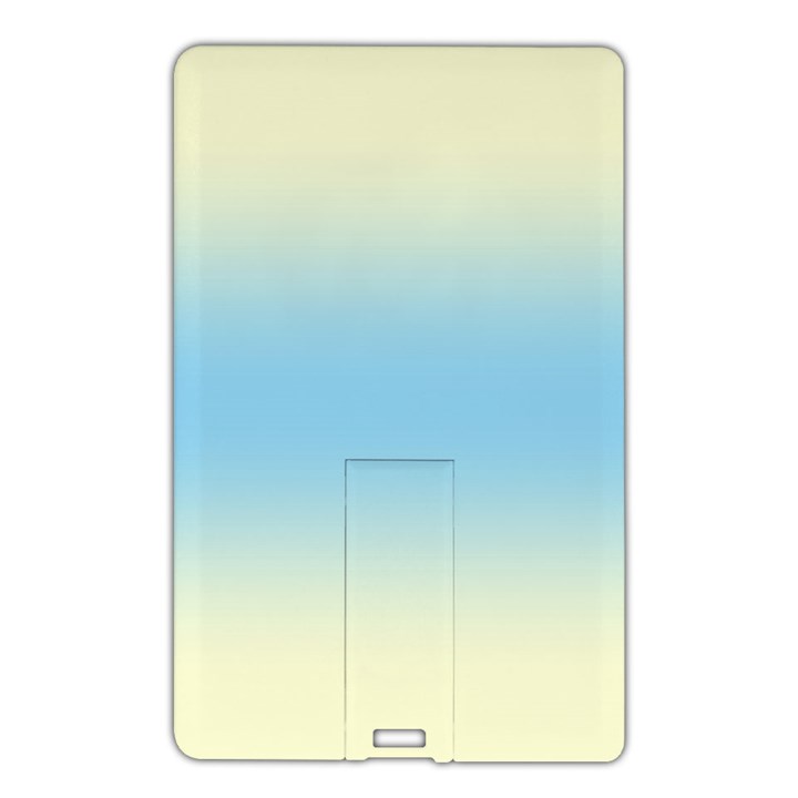 Cream Yellow To Baby Blue Bilinear Gradient Name Card Style USB Flash Drive