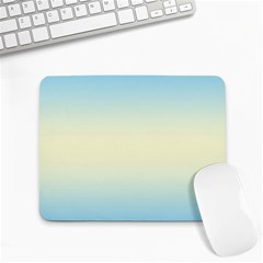 Baby Blue To Cream Yellow Bilinear Gradient Small Mousepad by GradientsOmbre