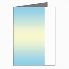 Baby Blue To Cream Yellow Bilinear Gradient Greeting Card by GradientsOmbre