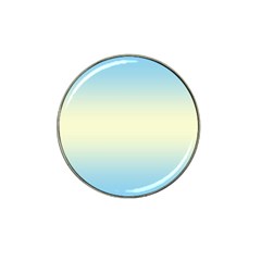 Baby Blue To Cream Yellow Bilinear Gradient Hat Clip Ball Marker by GradientsOmbre