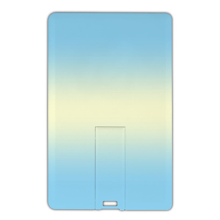 Baby Blue To Cream Yellow Bilinear Gradient Name Card Style USB Flash Drive