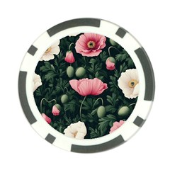 Poppy Flower Plant Petals Bloom Poker Chip Card Guard (10 Pack) by Grandong