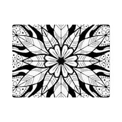 Seamless Tiling Pattern Hand Drawn Black White Premium Plush Fleece Blanket (mini) by Grandong