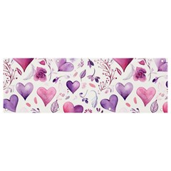 Hearts Love Purple Banner And Sign 9  X 3  by Grandong