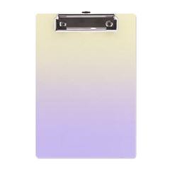 Cream Yellow To Pale Violet Linear Gradient A5 Acrylic Clipboard by GradientsOmbre