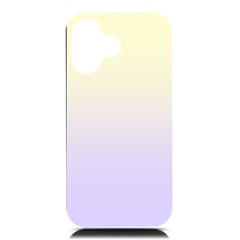 Cream Yellow To Pale Violet Linear Gradient Iphone 16 Black Uv Print Pc Hardshell Case by GradientsOmbre