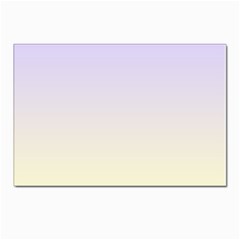 Pale Violet To Cream Yellow Linear Gradient Postcards 5  X 7  (pkg Of 10) by GradientsOmbre