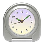 Pale Violet To Cream Yellow Linear Gradient Travel Alarm Clock Front