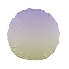 Pale Violet To Cream Yellow Linear Gradient Standard 15  Premium Round Cushions by GradientsOmbre