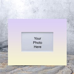 Pale Violet To Cream Yellow Linear Gradient White Tabletop Photo Frame 4 x6  by GradientsOmbre