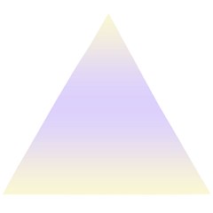 Cream Yellow To Pale Violet Bilinear Gradient Wooden Puzzle Triangle by GradientsOmbre