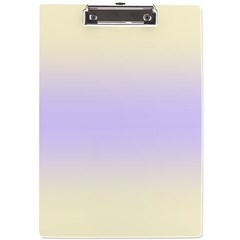 Cream Yellow To Pale Violet Bilinear Gradient A4 Acrylic Clipboard by GradientsOmbre