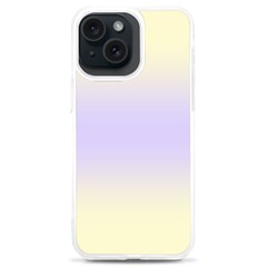 Cream Yellow To Pale Violet Bilinear Gradient Iphone 15 Plus Tpu Uv Print Case by GradientsOmbre