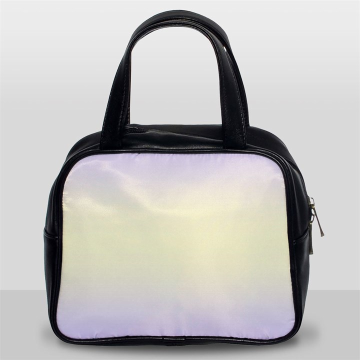 Pale Violet To Cream Yellow Bilinear Gradient Classic Handbag (Two Sides)