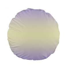 Pale Violet To Cream Yellow Bilinear Gradient Standard 15  Premium Round Cushions by GradientsOmbre