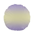 Pale Violet To Cream Yellow Bilinear Gradient Standard 15  Premium Flano Round Cushions Front