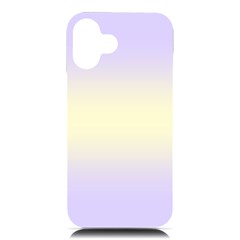 Pale Violet To Cream Yellow Bilinear Gradient Iphone 16 Plus Black Uv Print Pc Hardshell Case by GradientsOmbre