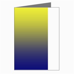 Electric Yellow To Navy Blue Linear Gradient Greeting Card by GradientsOmbre